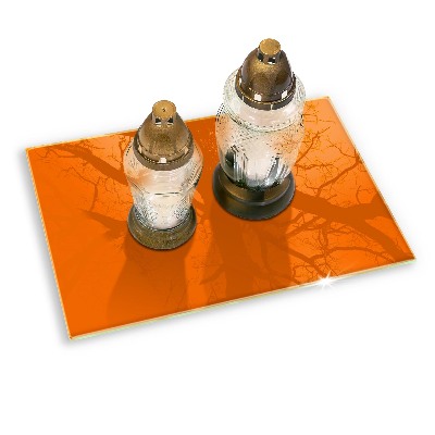 Posavaso de vidrio para velas funerarias Color naranja
