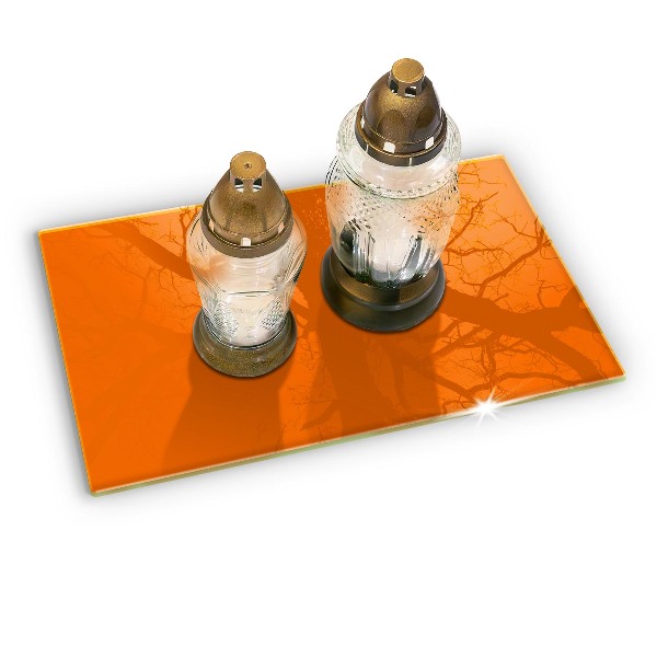 Posavaso de vidrio para velas funerarias Color naranja