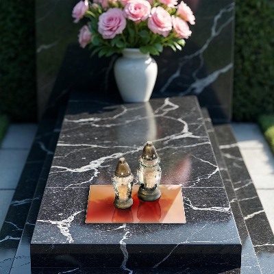 Posavaso de vidrio para velas funerarias Color naranja