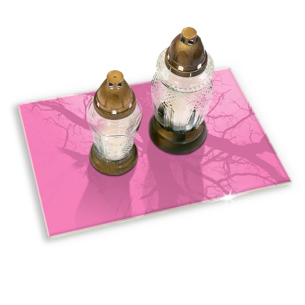 Posavaso de cristal para velas funerarias Color rosa