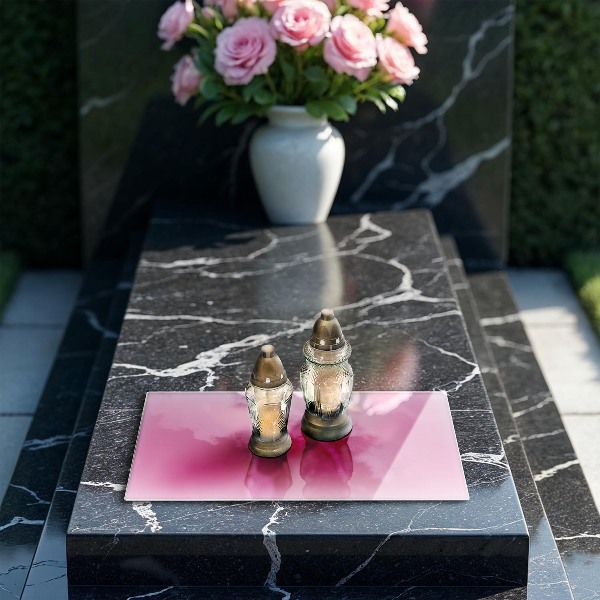 Posavaso de cristal para velas funerarias Color rosa