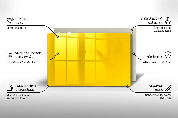 Posavaso de vidrio para velas Color amarillo