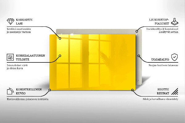 Posavaso de vidrio para velas Color amarillo