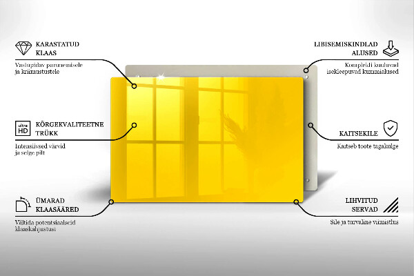 Posavaso de vidrio para velas Color amarillo