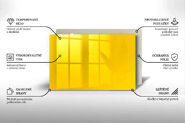 Posavaso de vidrio para velas Color amarillo