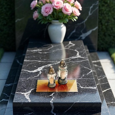 Posavaso de vidrio para velas funerarias Color amarillo oscuro