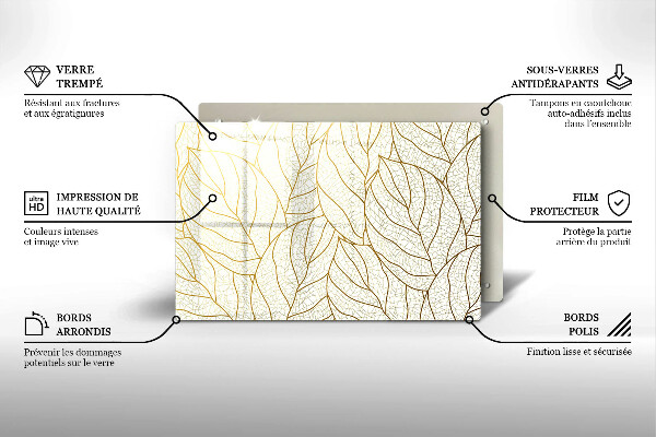 Posavaso de cristal para velas funerarias Patrón de hoja de arte lineal