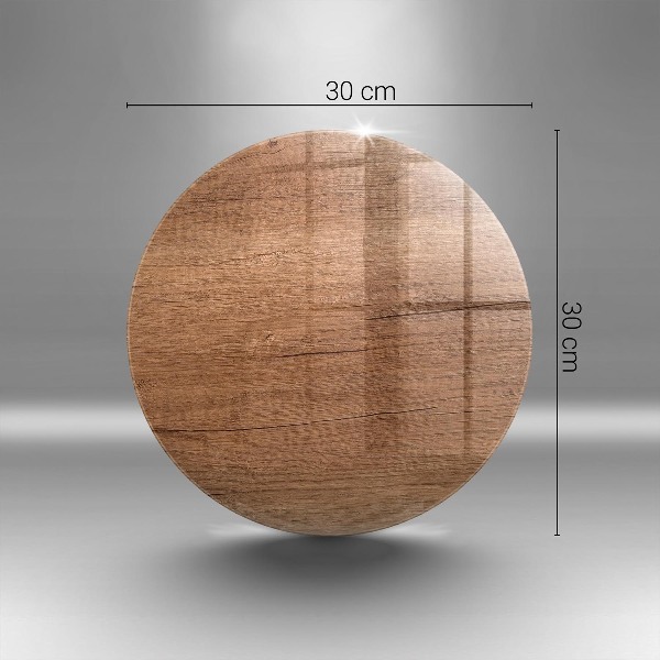 Posavaso de vidrio para velas Textura de madera