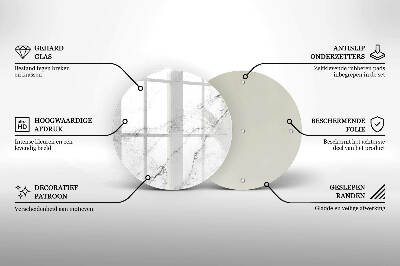 Posavaso de vidrio para velas funerarias Elegante textura de mármol