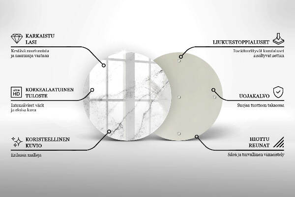 Posavaso de vidrio para velas funerarias Elegante textura de mármol
