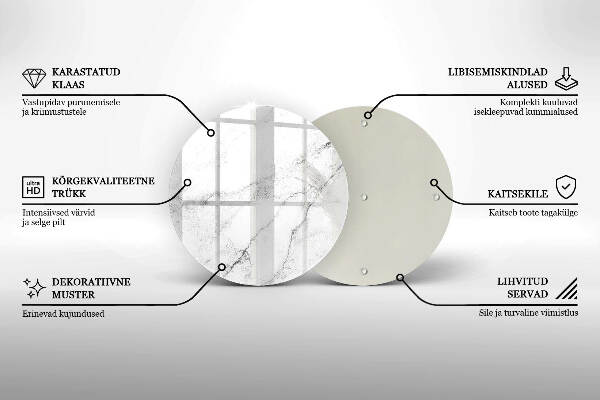 Posavaso de vidrio para velas funerarias Elegante textura de mármol