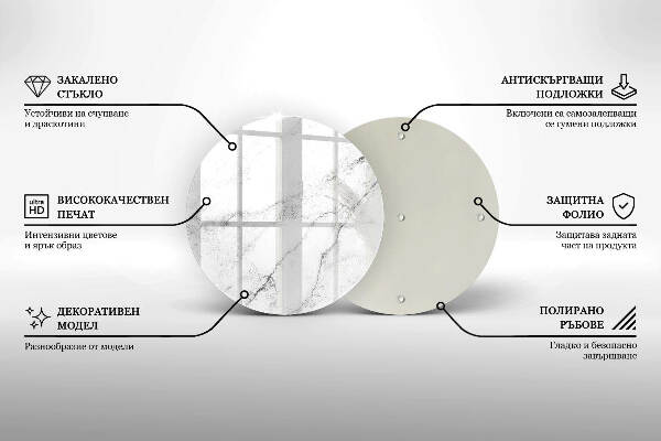 Posavaso de vidrio para velas funerarias Elegante textura de mármol