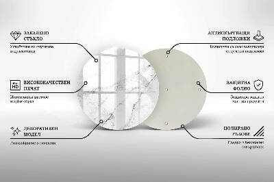 Posavaso de vidrio para velas funerarias Elegante textura de mármol