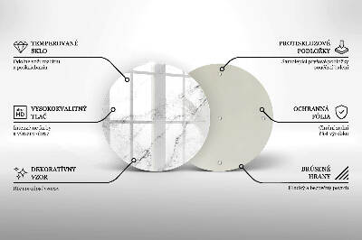 Posavaso de vidrio para velas funerarias Elegante textura de mármol