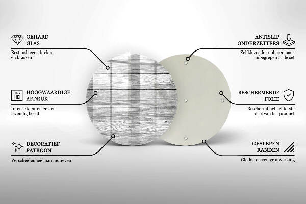 Posavaso de vidrio para velas funerarias Tablas de madera viejas