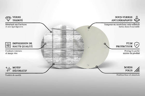 Posavaso de vidrio para velas funerarias Tablas de madera viejas