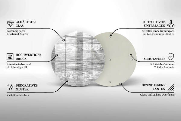 Posavaso de vidrio para velas funerarias Tablas de madera viejas