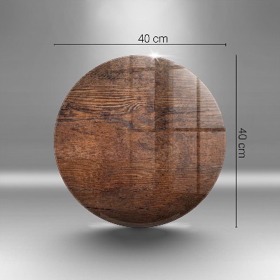 Posavaso de vidrio para velas Tablero de madera oscura