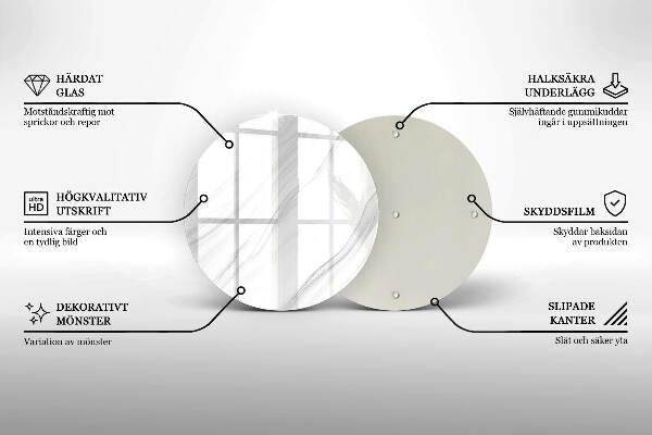 Posavaso de vidrio para velas funerarias Mármol delicado