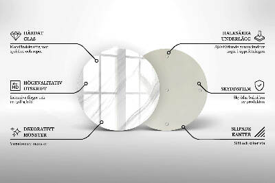 Posavaso de vidrio para velas funerarias Mármol delicado
