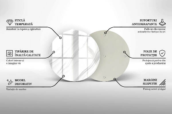Posavaso de vidrio para velas funerarias Mármol delicado