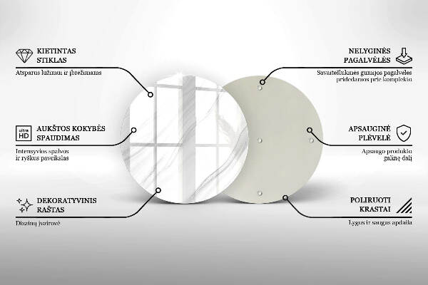 Posavaso de vidrio para velas funerarias Mármol delicado