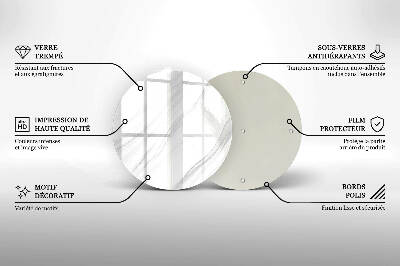 Posavaso de vidrio para velas funerarias Mármol delicado