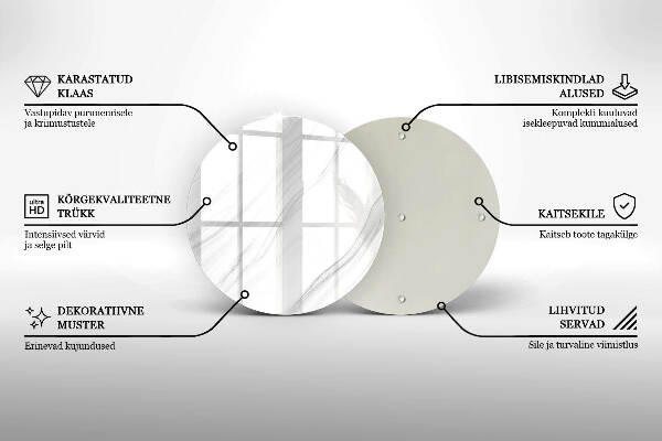 Posavaso de vidrio para velas funerarias Mármol delicado