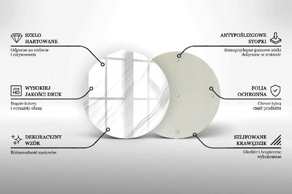 Posavaso de vidrio para velas funerarias Mármol delicado