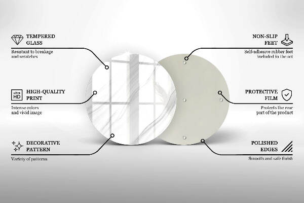 Posavaso de vidrio para velas funerarias Mármol delicado