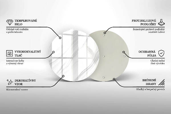 Posavaso de vidrio para velas funerarias Mármol delicado