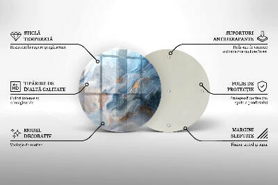 Posavaso de vidrio para velas Textura de mármol