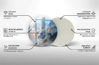 Posavaso de vidrio para velas Textura de mármol