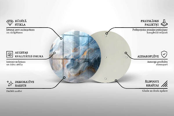 Posavaso de vidrio para velas Textura de mármol