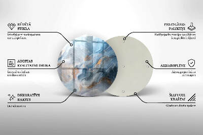 Posavaso de vidrio para velas Textura de mármol