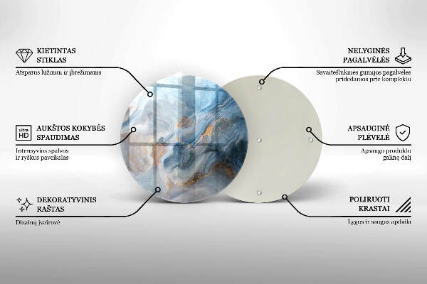 Posavaso de vidrio para velas Textura de mármol