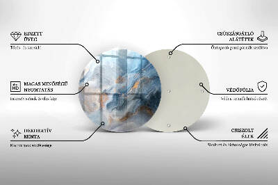 Posavaso de vidrio para velas Textura de mármol