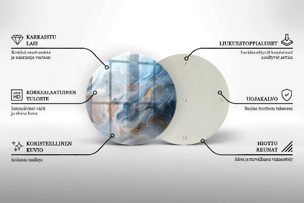 Posavaso de vidrio para velas Textura de mármol