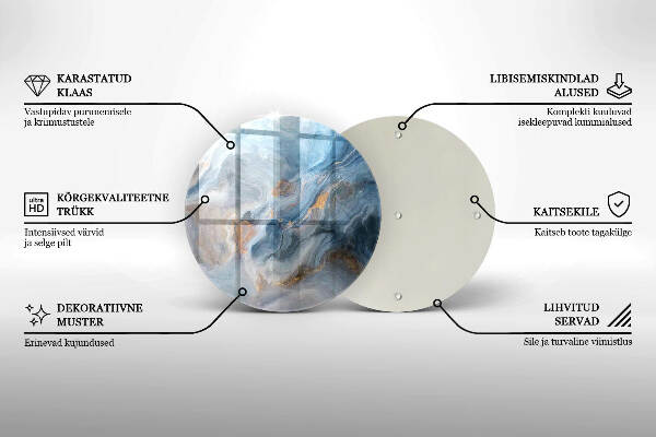 Posavaso de vidrio para velas Textura de mármol