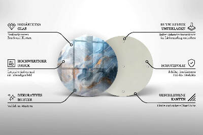 Posavaso de vidrio para velas Textura de mármol