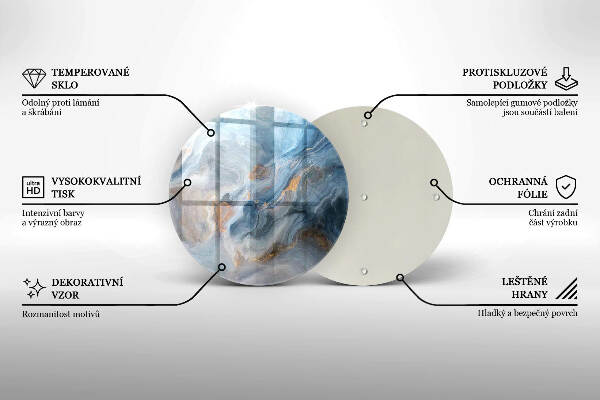 Posavaso de vidrio para velas Textura de mármol