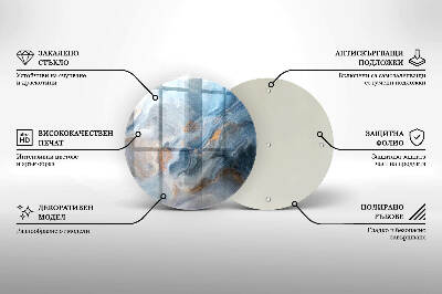 Posavaso de vidrio para velas Textura de mármol
