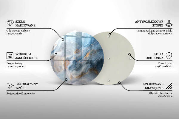 Posavaso de vidrio para velas Textura de mármol