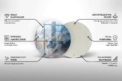 Posavaso de vidrio para velas Textura de mármol