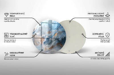 Posavaso de vidrio para velas Textura de mármol