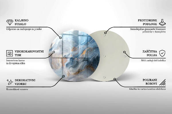 Posavaso de vidrio para velas Textura de mármol