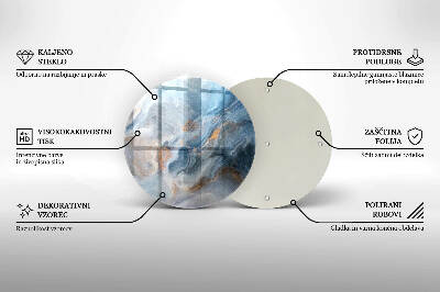 Posavaso de vidrio para velas Textura de mármol