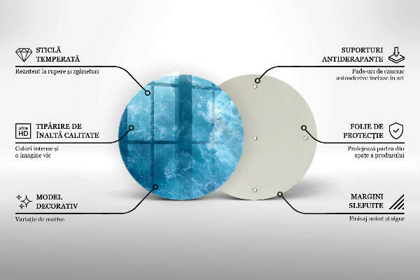 Posavaso de vidrio para velas Agua azul