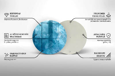 Posavaso de vidrio para velas Agua azul