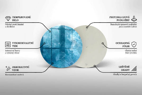 Posavaso de vidrio para velas Agua azul